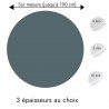 Plaque PVC ronde gris bleu sur mesure - Livraison gratuite !