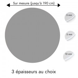 Plaque PVC ronde gris nuage sur mesure - Livraison gratuite !