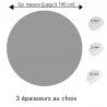 Plaque PVC ronde gris nuage sur mesure - Livraison gratuite !