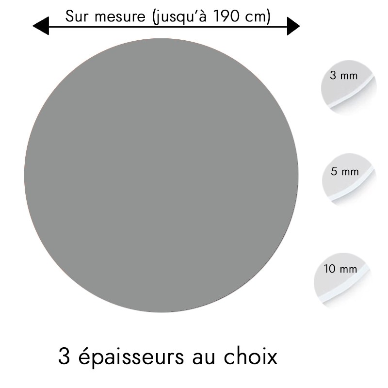 Plaque PVC ronde gris ciment béton sur mesure - Livraison gratuite ! Plaque PVC ronde gris ciment béton sur mesure - Livraison gratuite !
