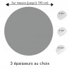 Plaque PVC ronde gris ciment béton sur mesure - Livraison gratuite !