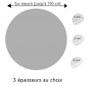 Plaque PVC ronde gris acier sur mesure - Livraison gratuite !