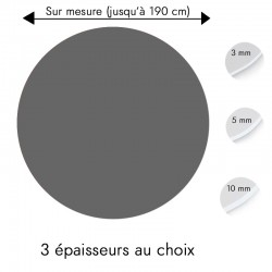Plaque PVC ronde gris plomb sur mesure - Livraison gratuite !