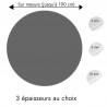 Plaque PVC ronde gris plomb sur mesure - Livraison gratuite !