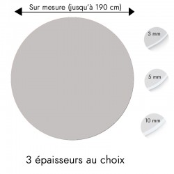 Plaque PVC ronde gris urbain sur mesure - Livraison gratuite !