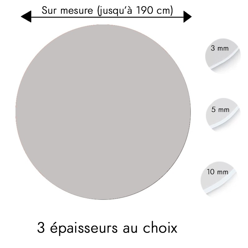 Plaque PVC ronde gris urbain sur mesure - Livraison gratuite ! Plaque PVC ronde gris urbain sur mesure - Livraison gratuite !