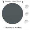 Plaque PVC ronde gris charbon sur mesure - Livraison gratuite !