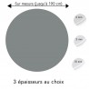 Plaque PVC ronde gris titane sur mesure - Livraison gratuite !