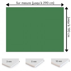 Plaque PVC verte sur mesure