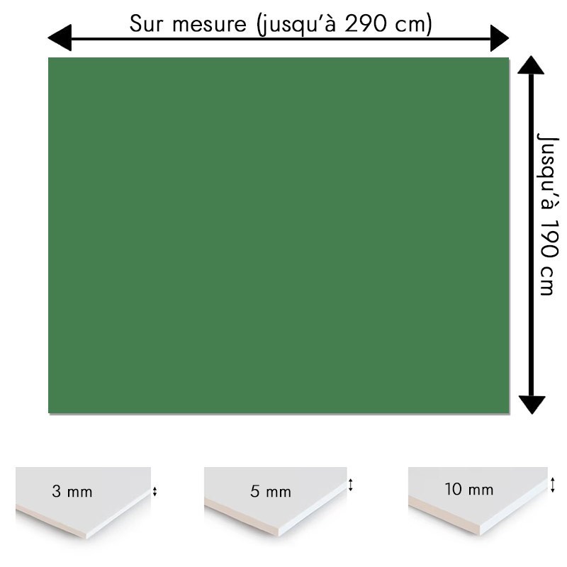 Plaque PVC verte sur mesure Plaque PVC verte sur mesure