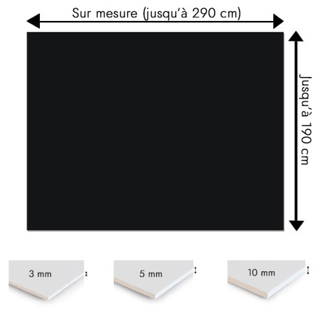 Pvc Rl9005 Plaque PVC RAL 9005 Noir foncé sur mesure. Livraison gratuite