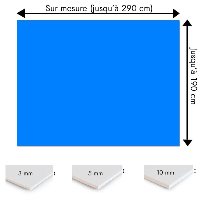 Plaque PVC Azur sur mesure - Signalétique, affichage et décoration Plaque PVC Azur sur mesure - Signalétique, affichage et décoration