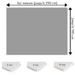 Plaque PVC grise sur mesure