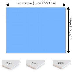 Plaque PVC Bleu ciel sur mesure - Signalétique, affichage et décoration