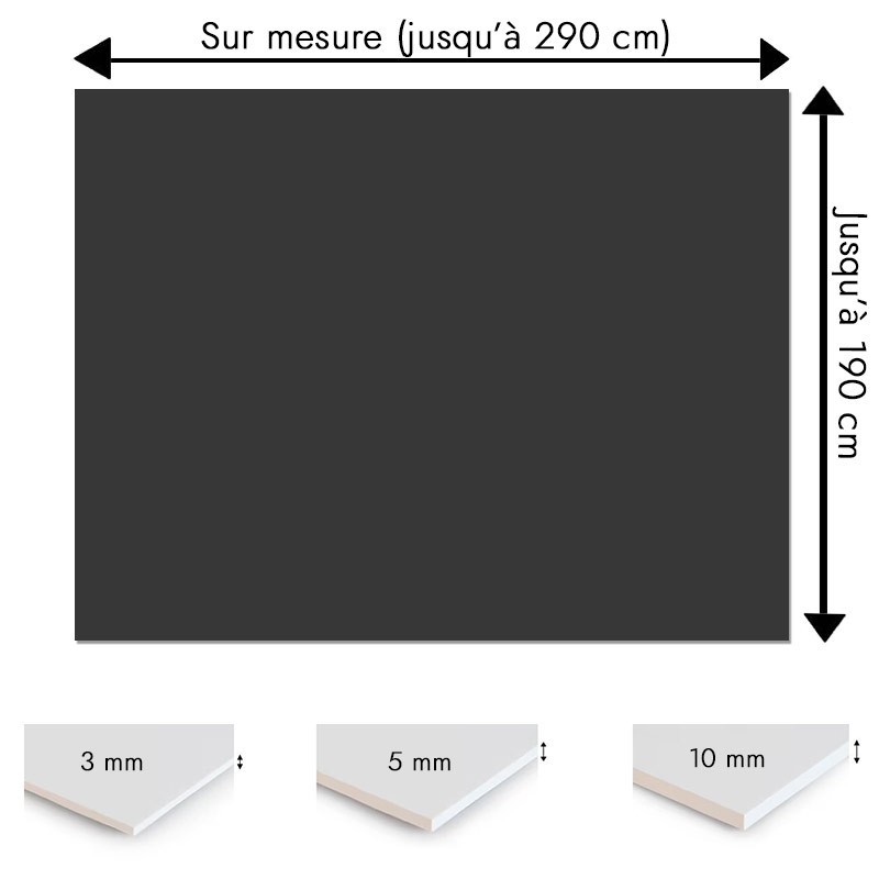 Plaque PVC Rigide Gris RAL 7011 - 495 X 495 X 12 Mm, Pour Bricolage Et Aménagement