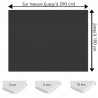 Plaque PVC grise anthracite sur mesure