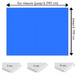 Plaque PVC Bleu électrique sur mesure - Signalétique, affichage et décoration