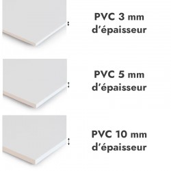 Plaque PVC motif cubes géométriques en 3D sur mesure